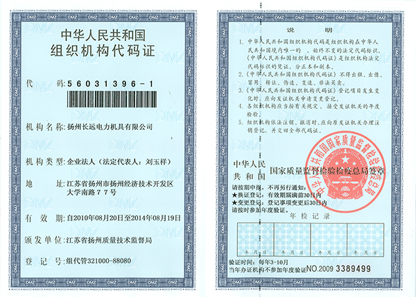 组织代码证